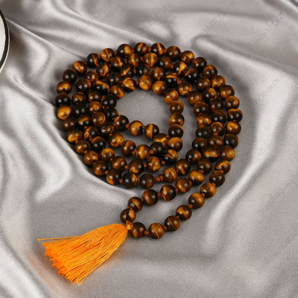Tiger'S Eye 108 Beads 8 MM Mala