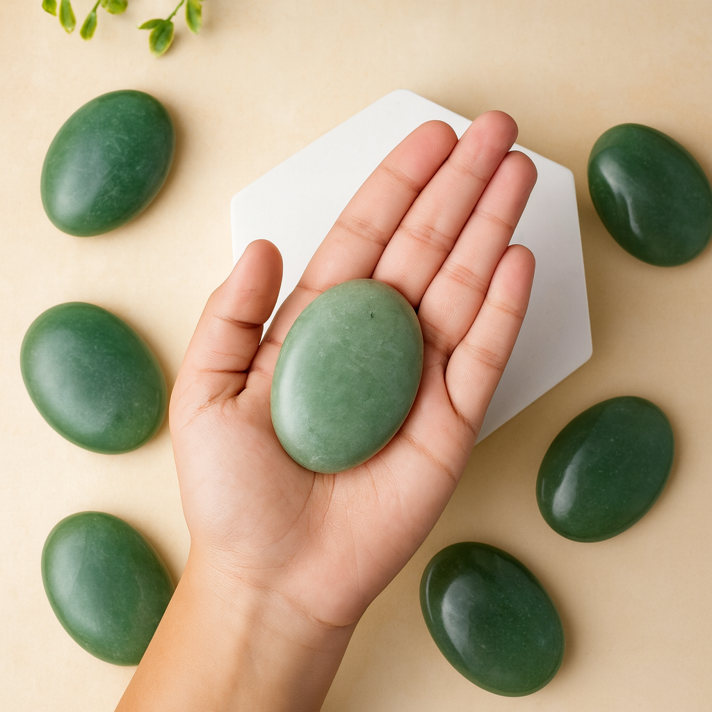 Green Aventurine Palm Stone