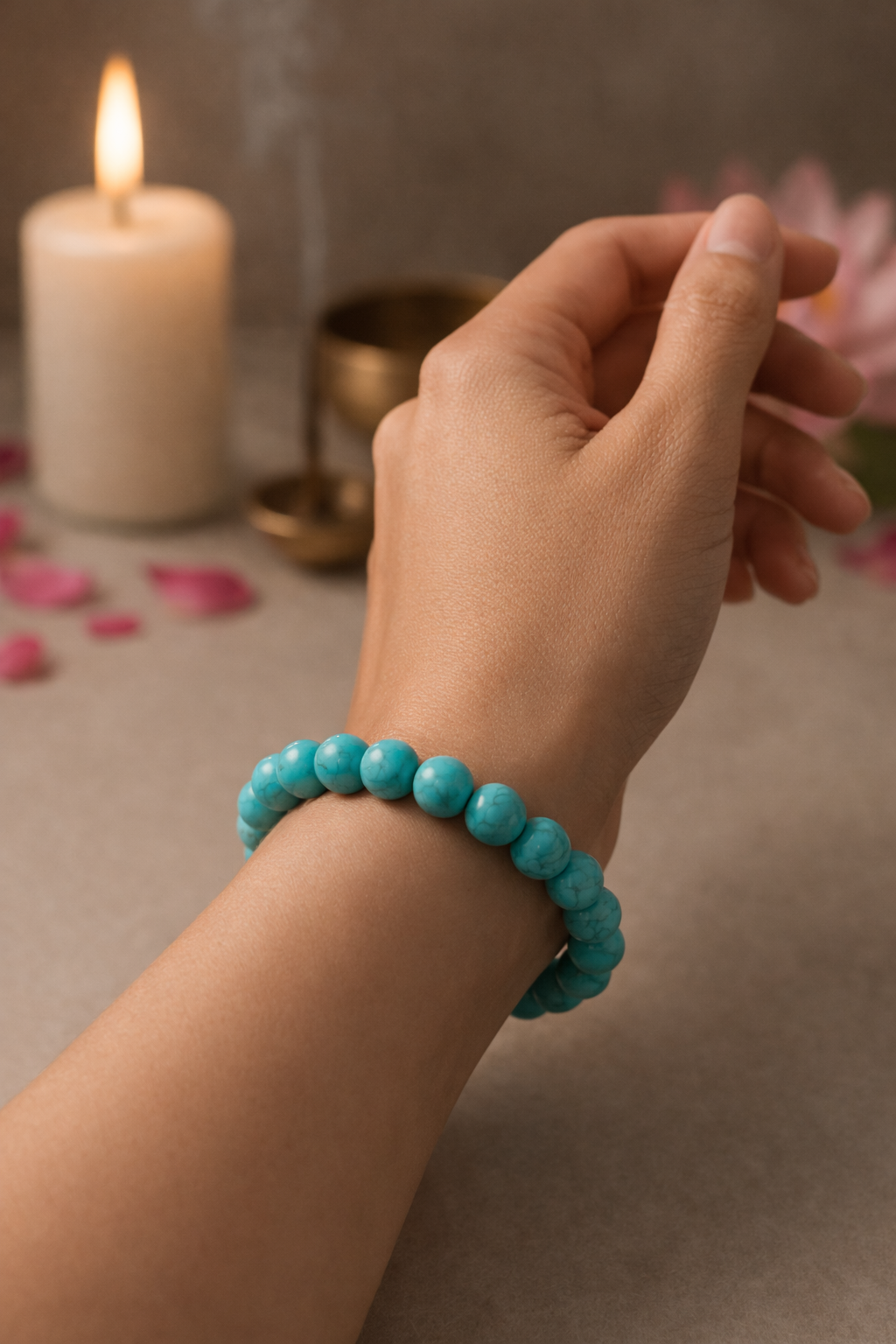 Turquoise 8MM Beads Bracelet