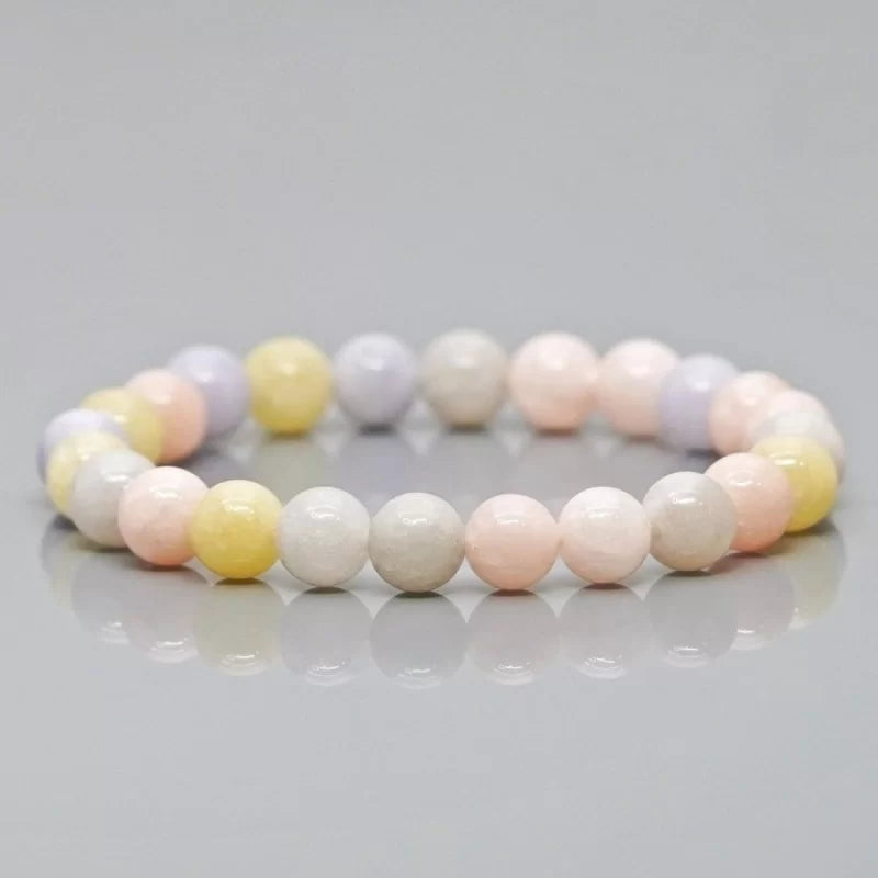 Morganite 8MM Beads Bracelet