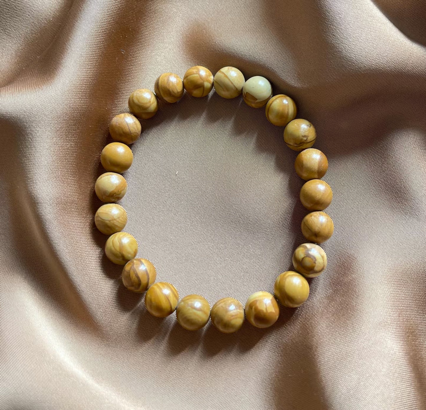 Camel Jasper 8MM Beads Bracelet