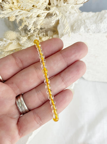 Citrine 4MM Beads Bracelet