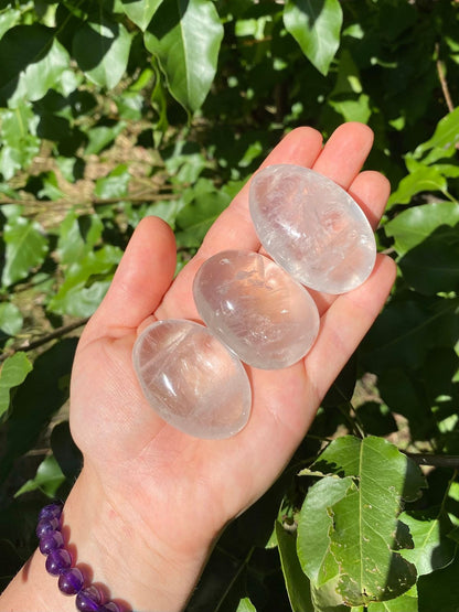 Clear Quartz Palm Stone