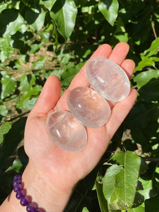 Clear Quartz Palm Stone