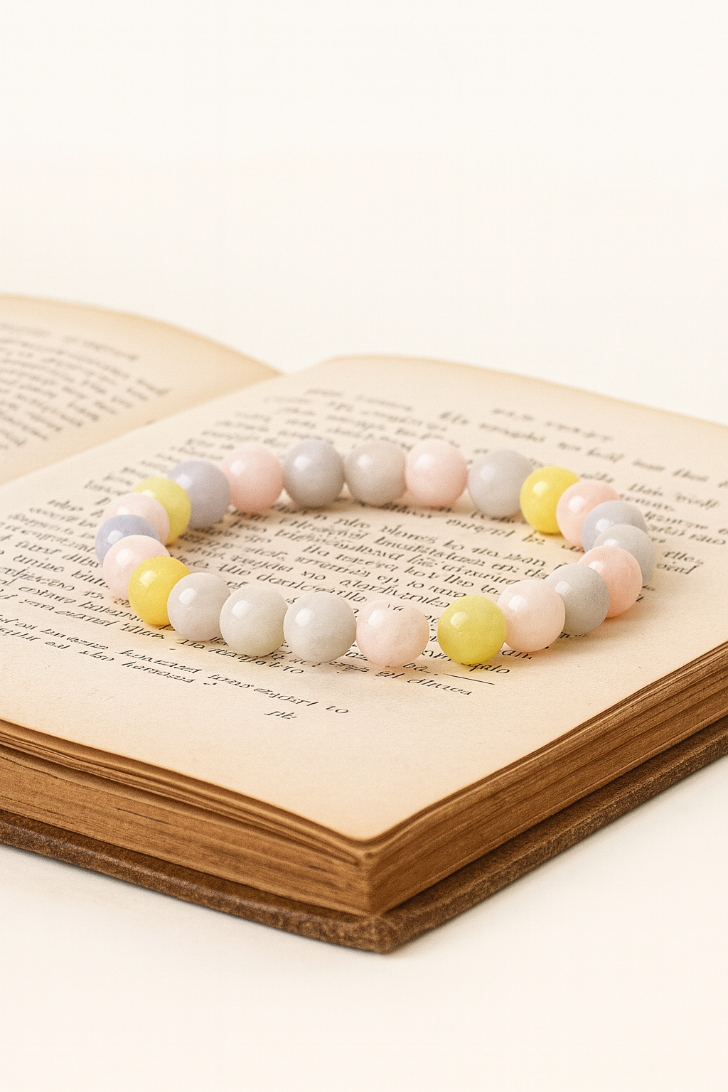 Morganite 8MM Beads Bracelet
