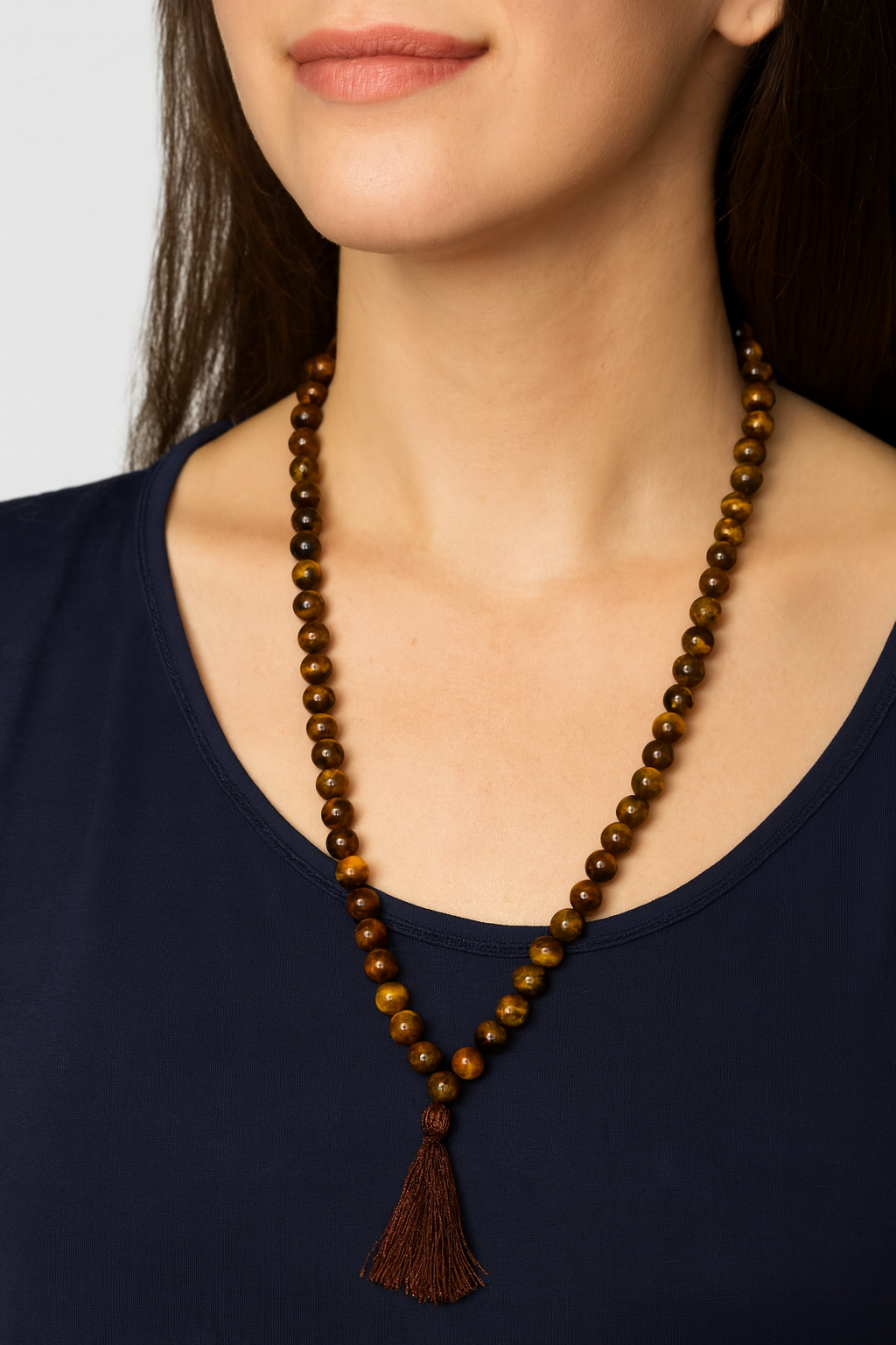 Tiger'S Eye 108 Beads 8 MM Mala