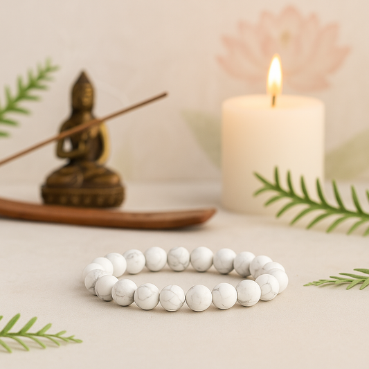 Howlite 8MM Beads Bracelet