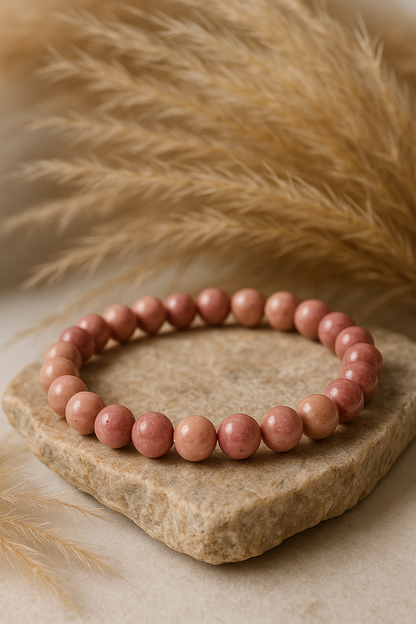 Rhodochrosite 8MM Beads Bracelet