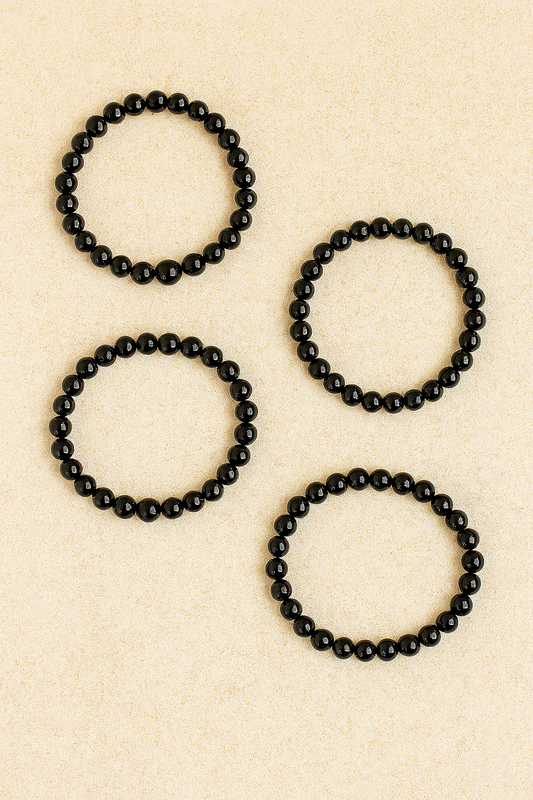 Black Obsidian 8MM Beads Bracelet
