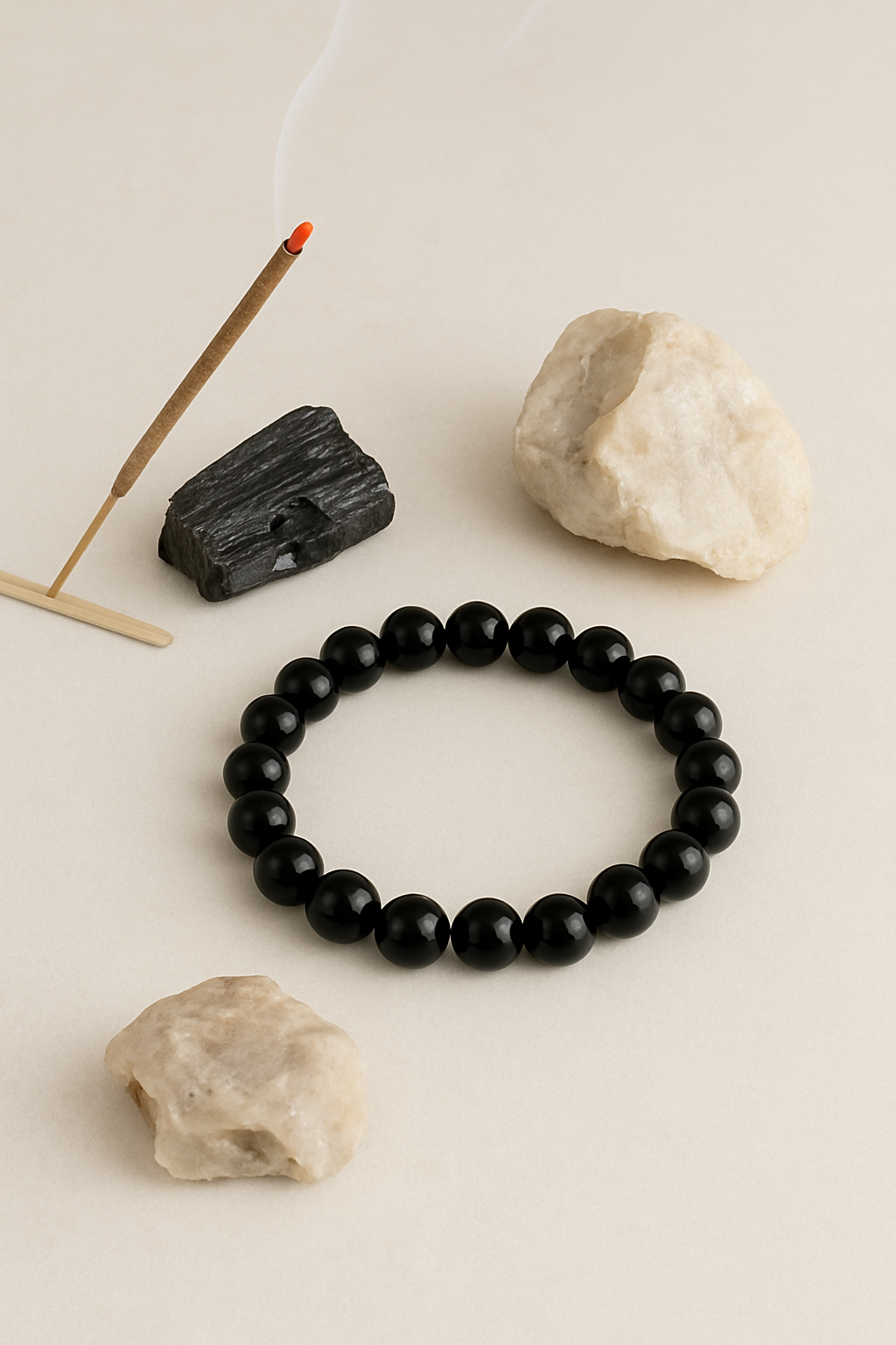 Black Obsidian 8MM Beads Bracelet