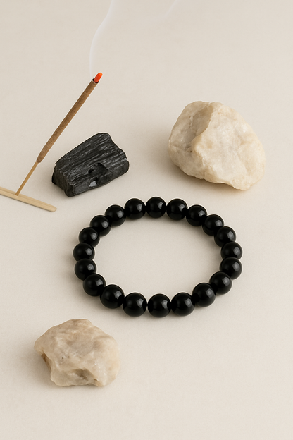 Black Obsidian 8MM Beads Bracelet