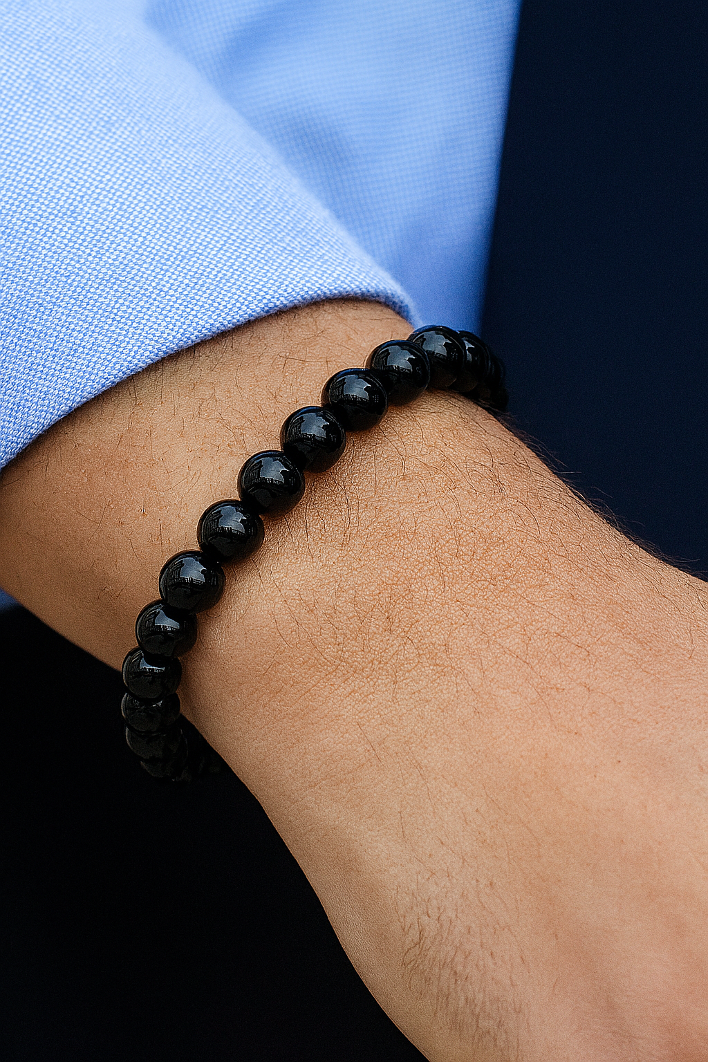 Black Obsidian 8MM Beads Bracelet