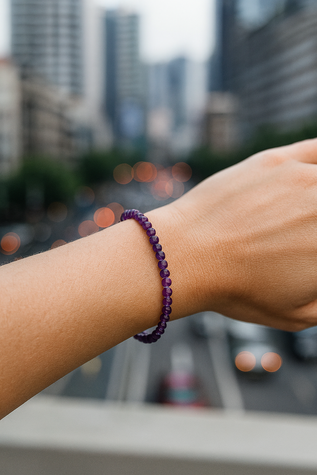 Amethyst 4MM Beads Bracelet