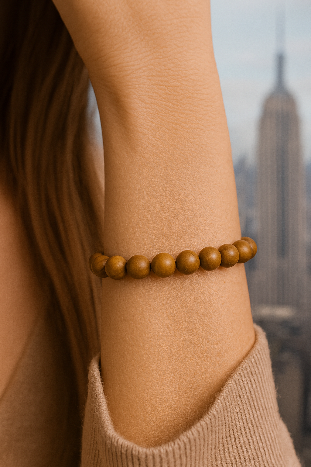 Camel Jasper 8MM Beads Bracelet