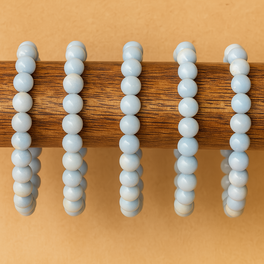 Angelite 8MM Beads Bracelet