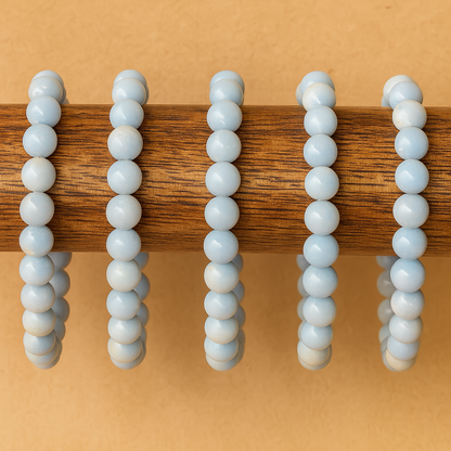 Angelite 8MM Beads Bracelet