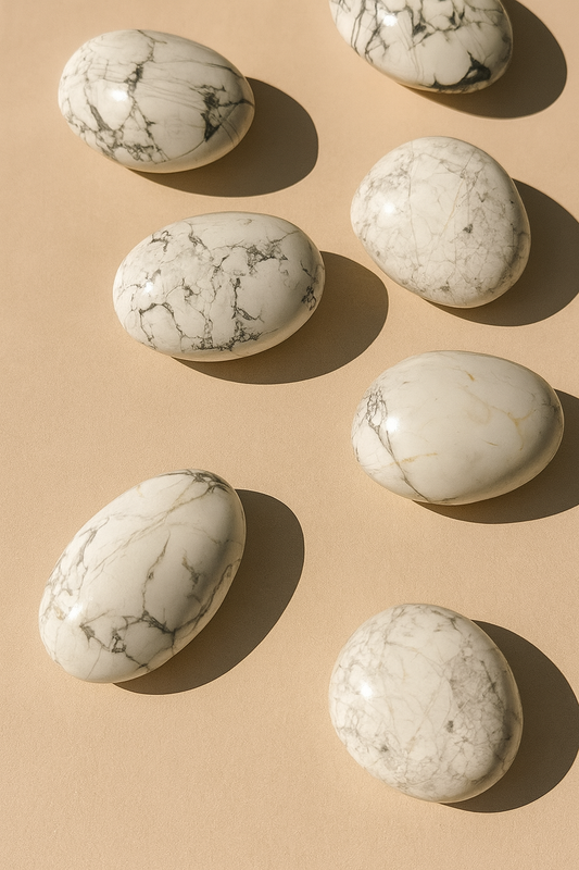 Howlite Palm Stone