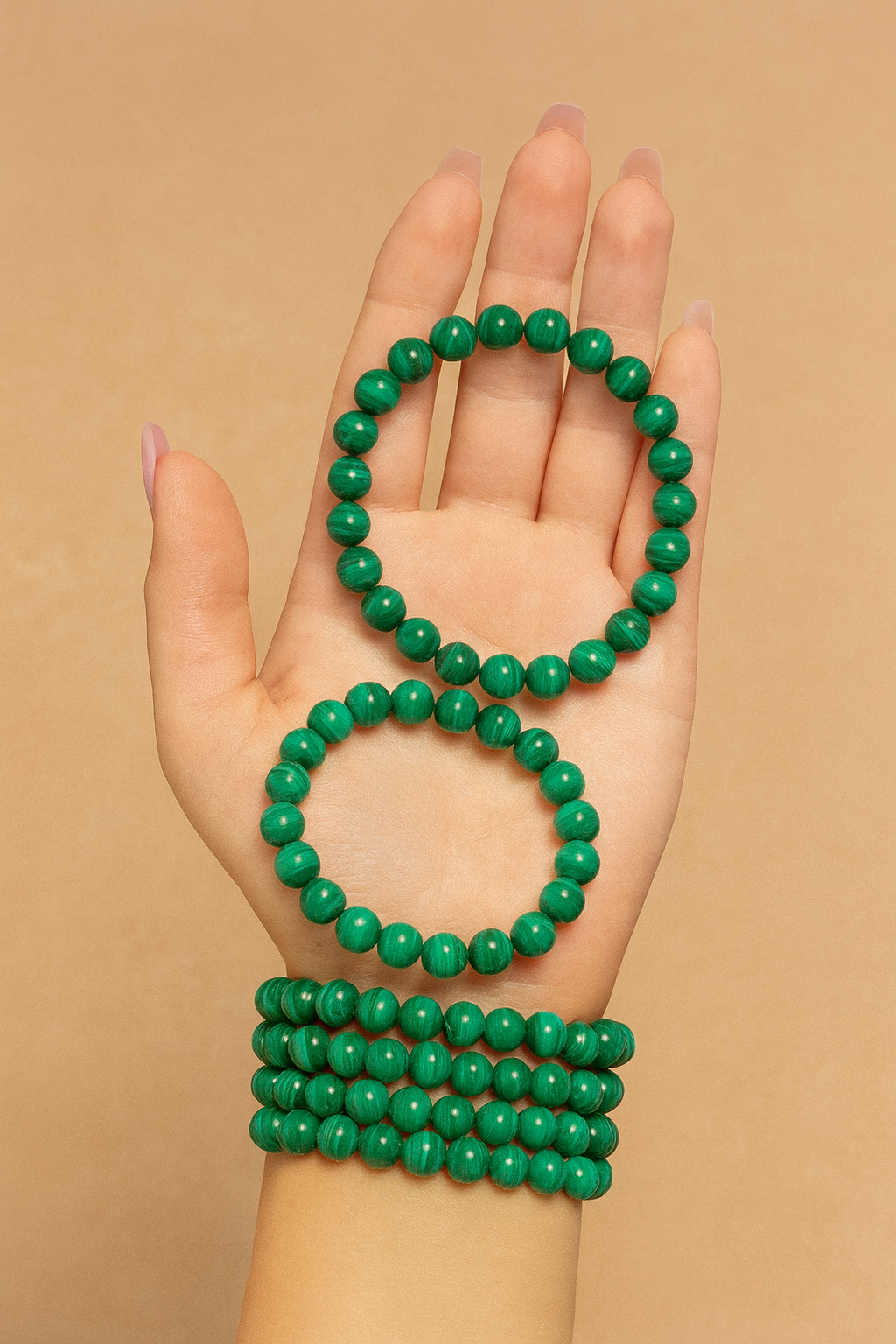 Malachite 8MM Beads Bracelet