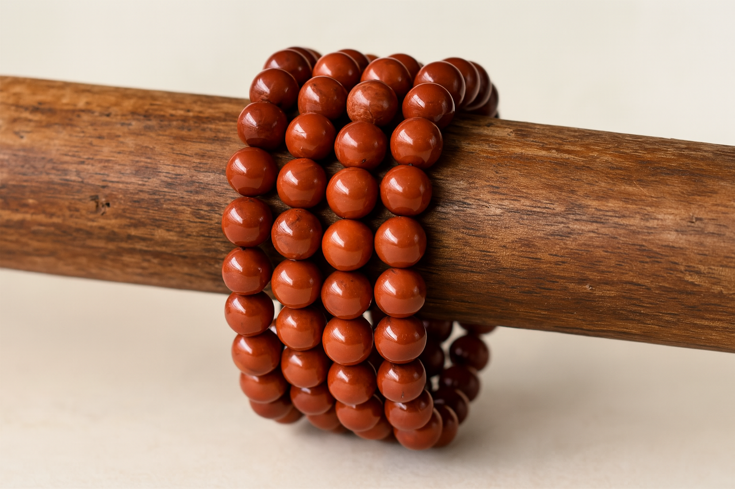 Red Jasper 8MM Beads Bracelet