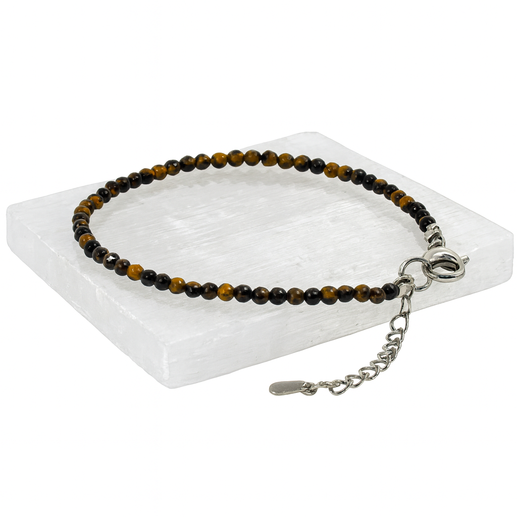 Tiger's Eye 4MM Diamond Cut Bracelet