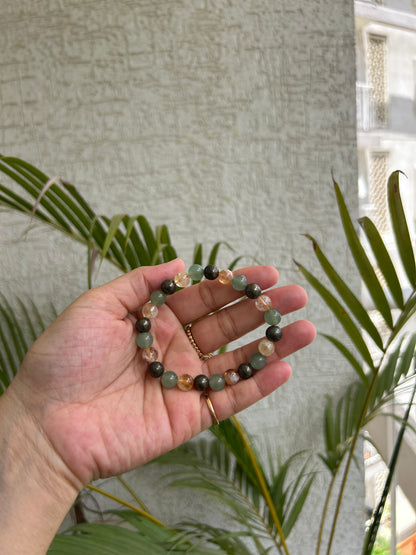 Triple Abundance 8MM Beads Bracelet