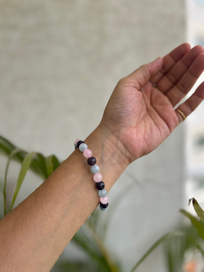 Triple Healing And Love 8MM Beads Bracelet