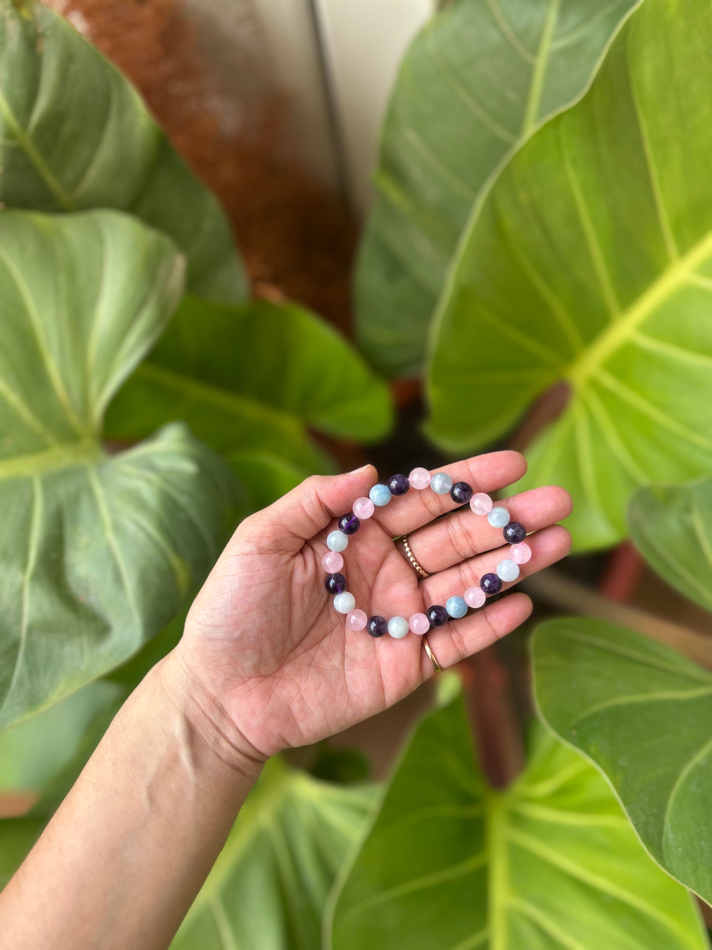 Triple Healing And Love 8MM Beads Bracelet