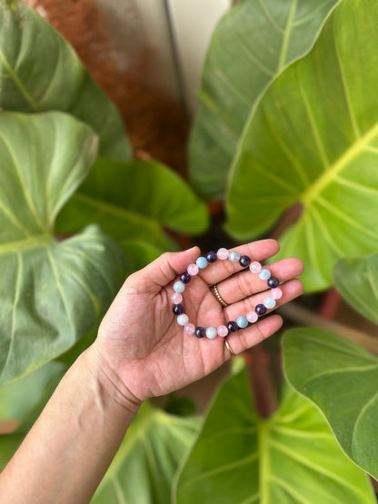 Triple Healing And Love 8MM Beads Bracelet