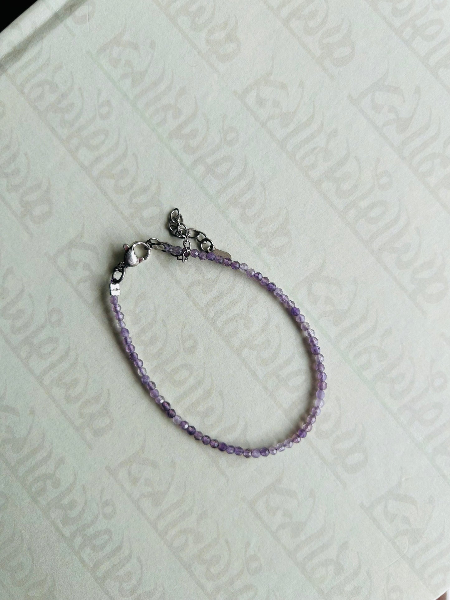 Amethyst 2MM Diamond Cut Bracelet / Anklet