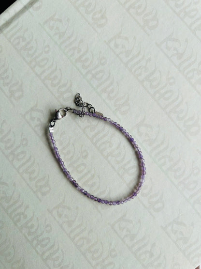 Amethyst 2MM Diamond Cut Bracelet / Anklet