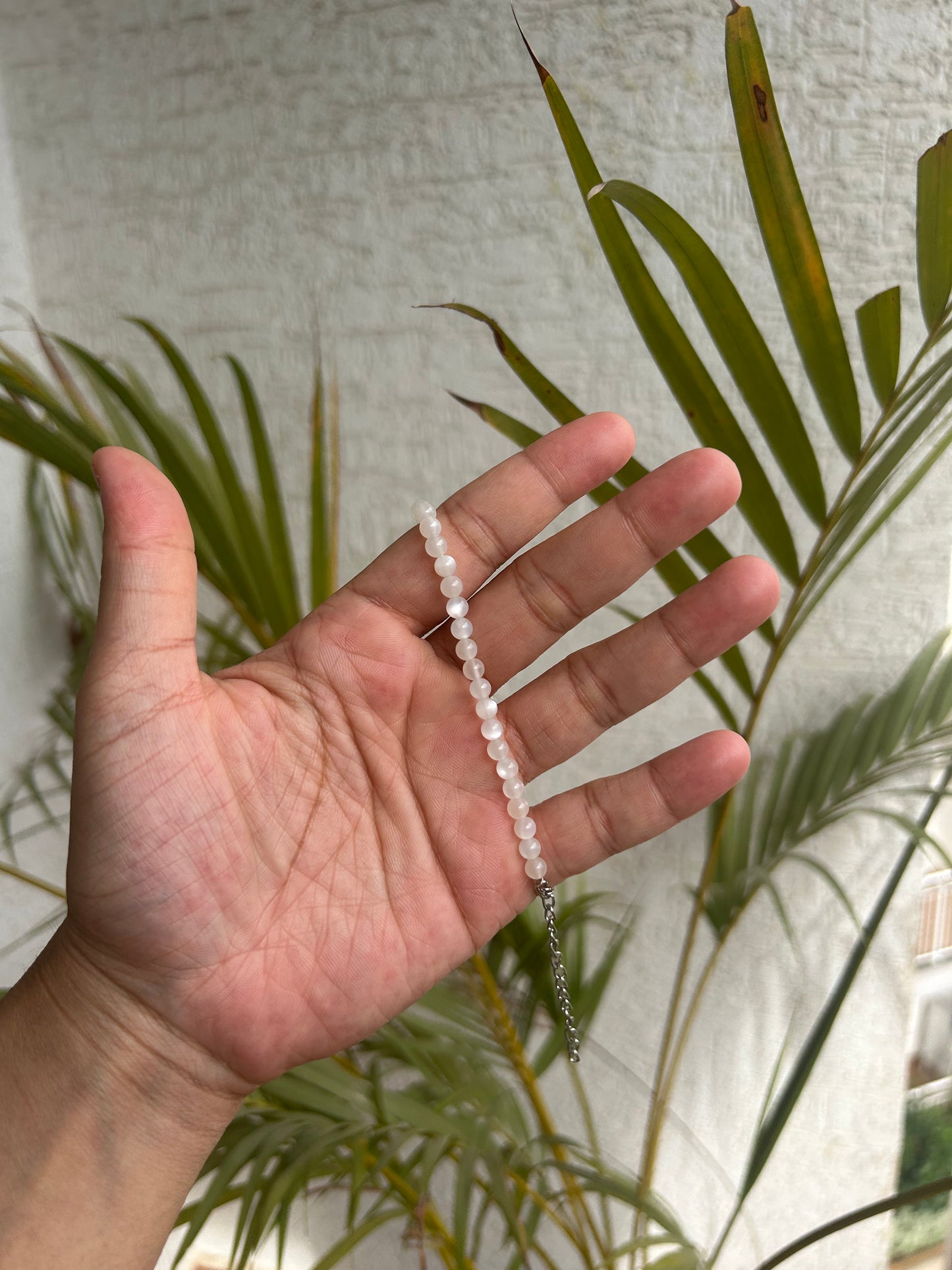 Moonstone 4MM Diamond Cut Bracelet