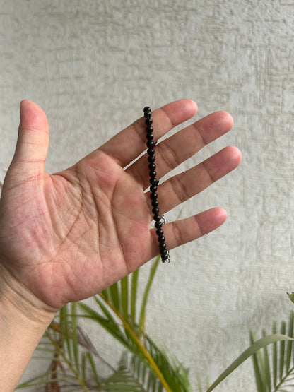 Black Obsidian 4MM Diamond Cut Bracelet