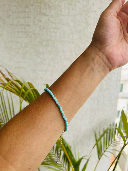 Amazonite 4MM Diamond Cut Bracelet