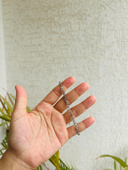 Labradorite 4MM Diamond Cut Bracelet