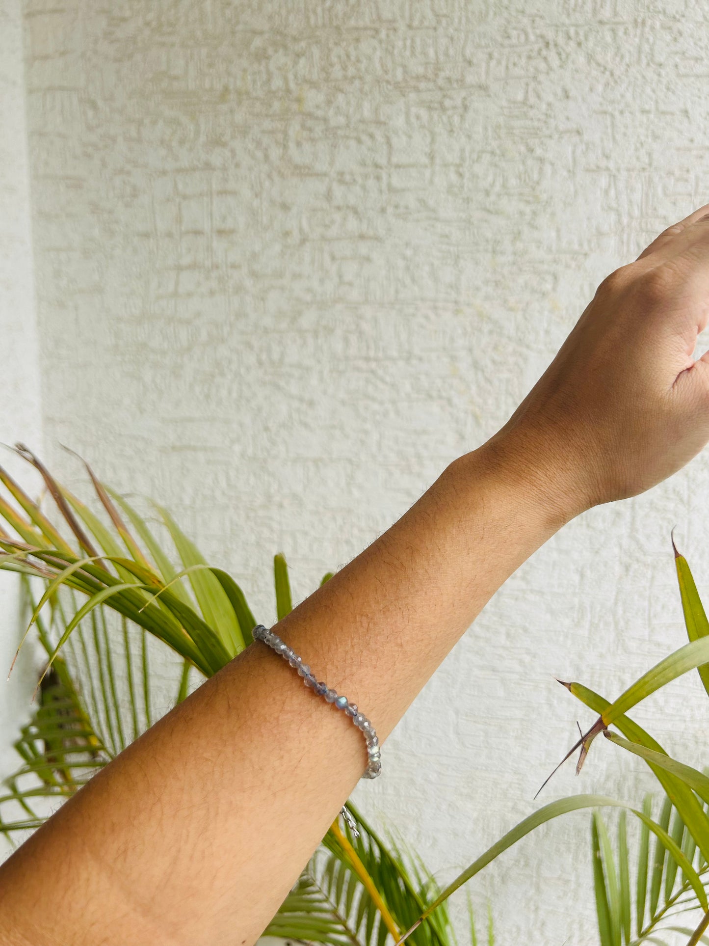 Labradorite 4MM Diamond Cut Bracelet