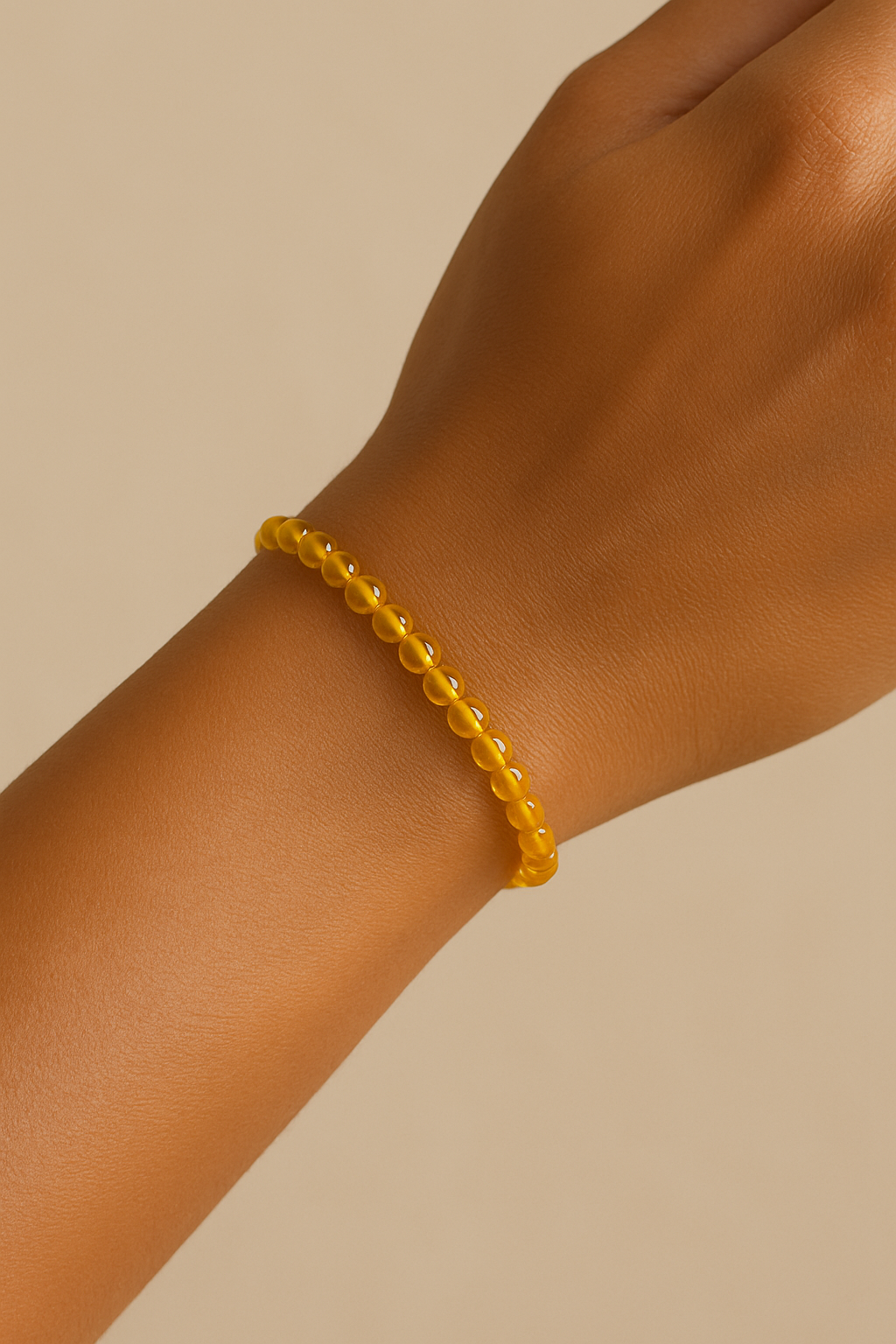 Citrine 4MM Beads Bracelet
