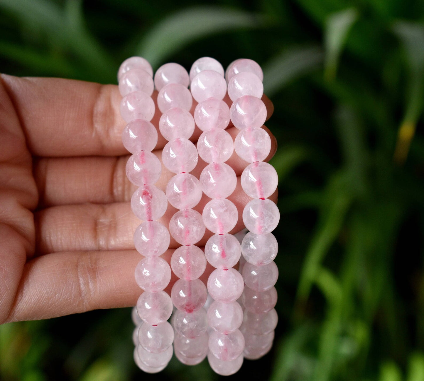 Rose Quartz 8MM Beads Bracelet