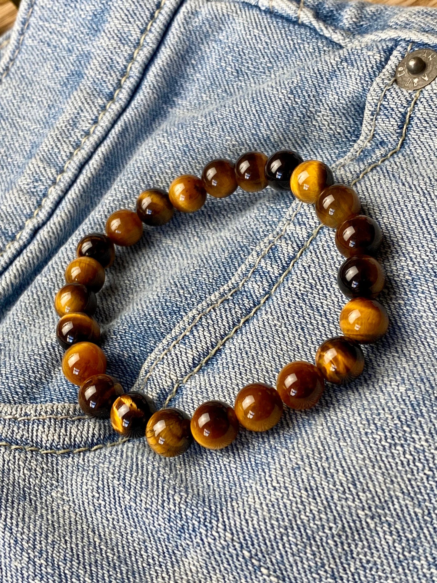 Tiger's Eye 8MM Beads Bracelet