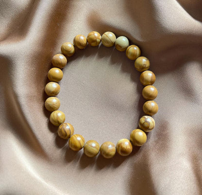 Camel Jasper 8MM Beads Bracelet